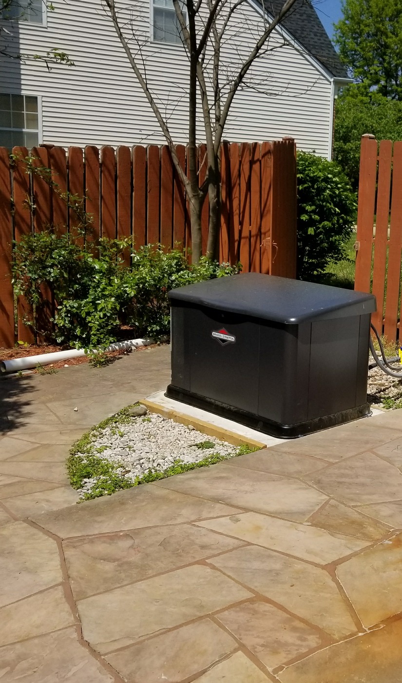 Picture of a standby generator installed